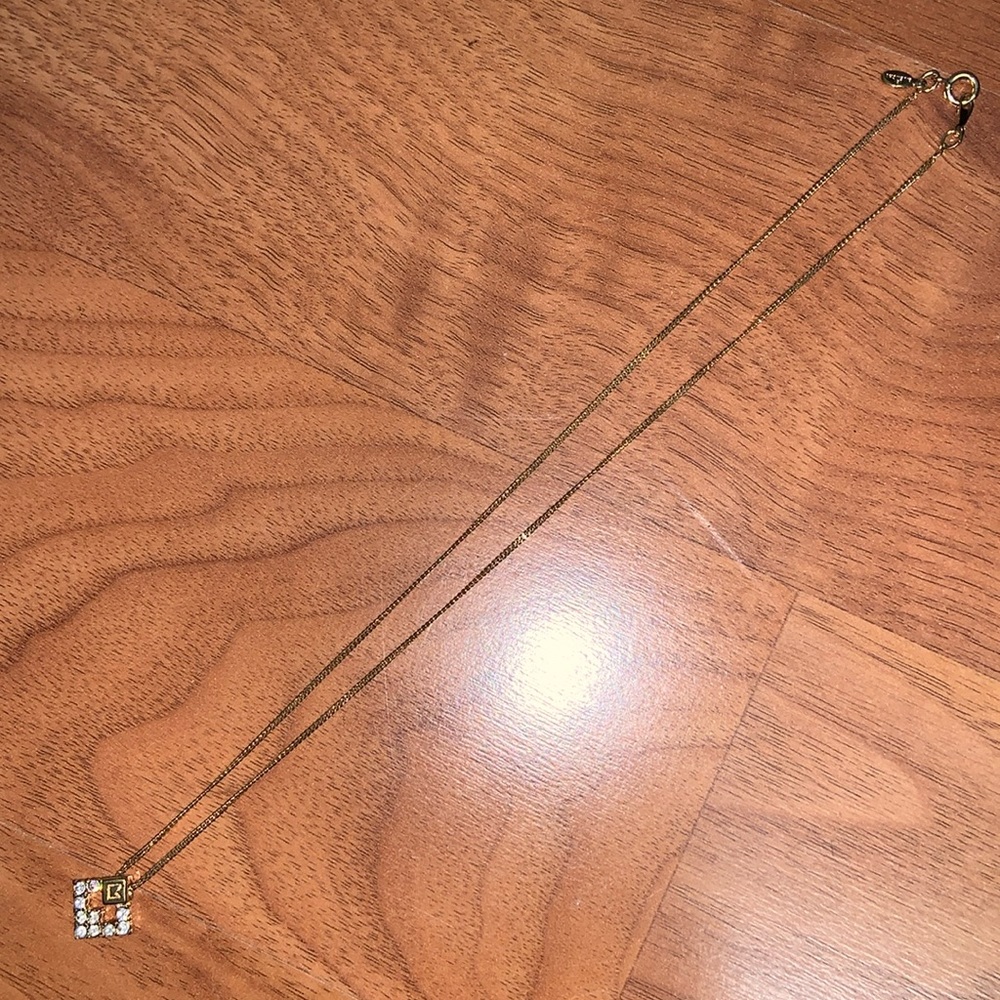 Authentic Givenchy Rhinestone Diamond Shaped Neck… - image 2